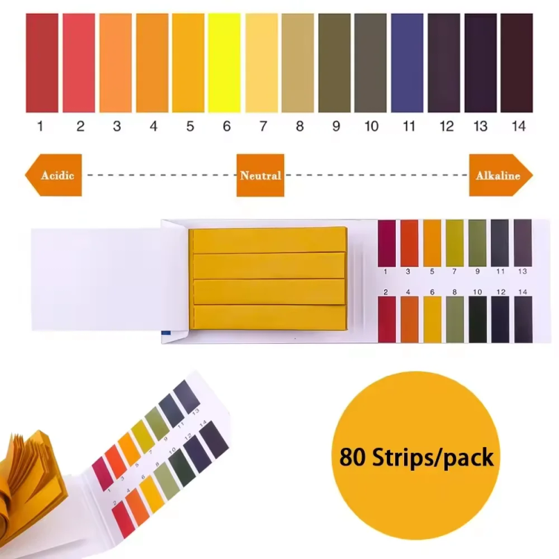 Ph Strip Test - 80枚入り/パック PH試験紙 フルPHメーター PHコントローラー 1-14段階指示剤 リトマス試験紙