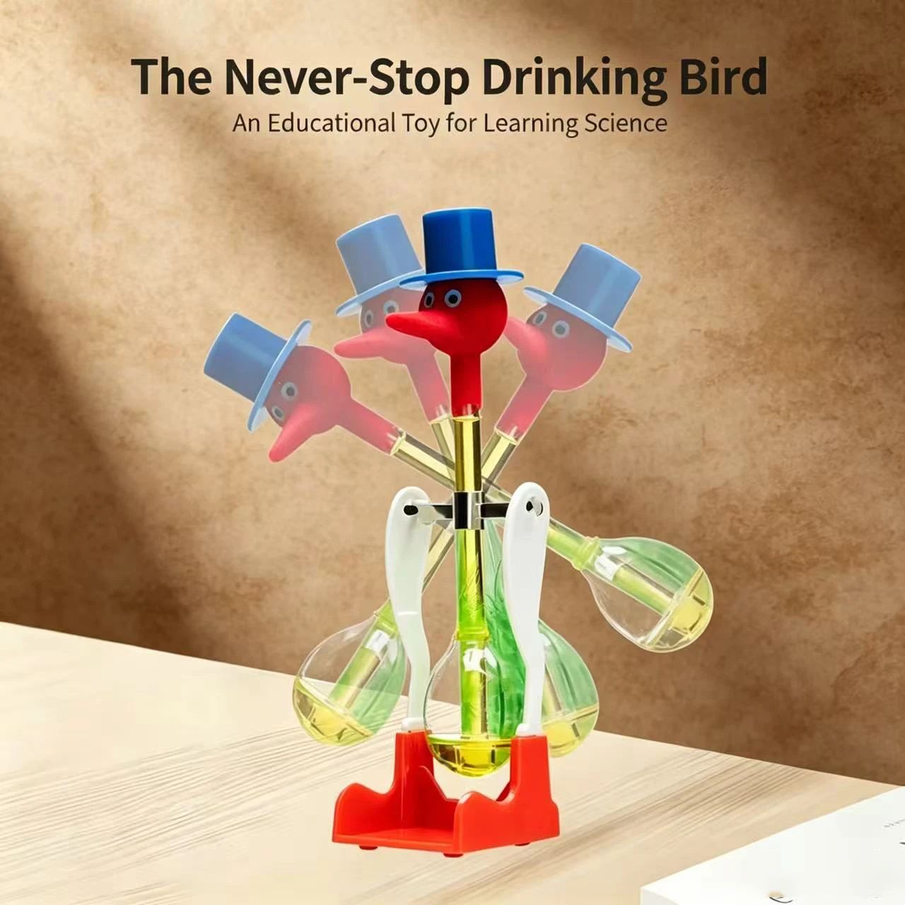 Science Bob - 色が変わる液体ノンストップボビングドリンクバード物理科学実験マジックいたずらテーブルオーナメント子供のホリデープレゼント