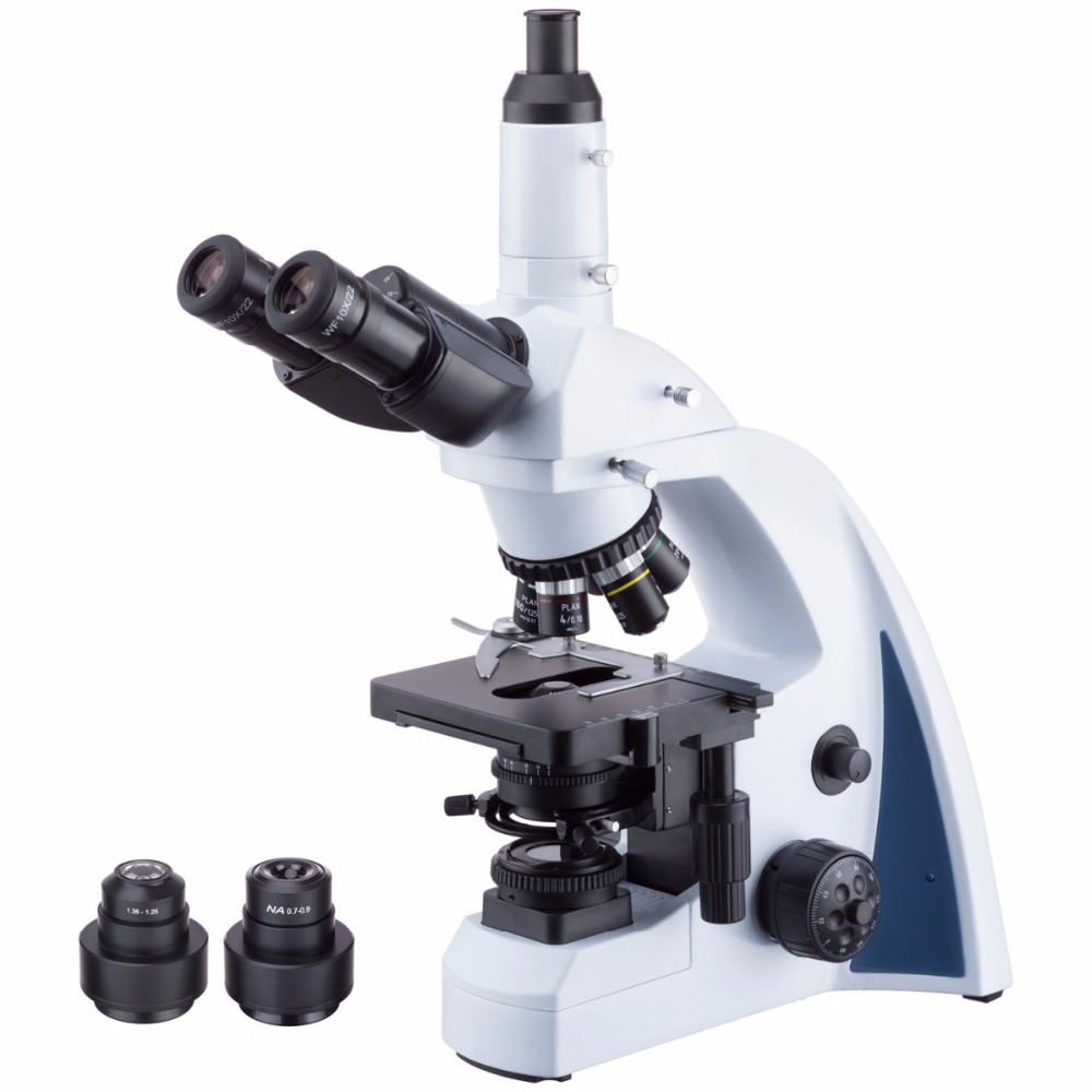 Amscope Microscope Compound 40X-1000X - AmScope 無限補正暗視野三眼複合顕微鏡 40X-1000X+ LED コーラー照明