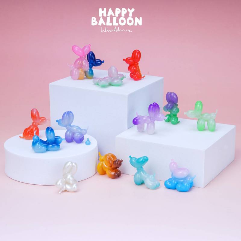 Science Of Happiness - 本物の Moedouble ハッピーバルーンドッグ V2 ブラインドボックスミニビーンかわいいコレクタブルフィギュアサプライズカハカワイイおもちゃ誕生日プレゼント
