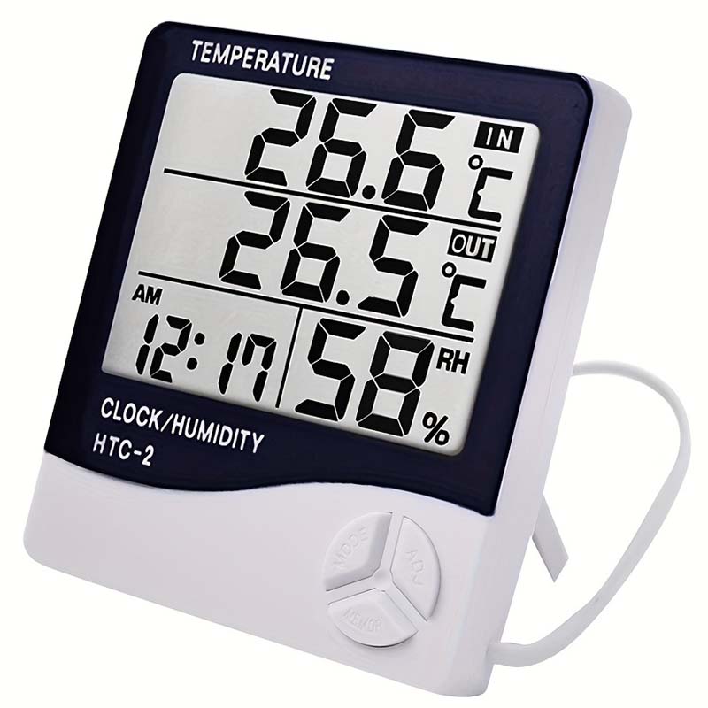 液晶デジタル温度計湿度計屋内部屋電子温度湿度計センサーゲージ - Weather Station Indoor のレビューと価格