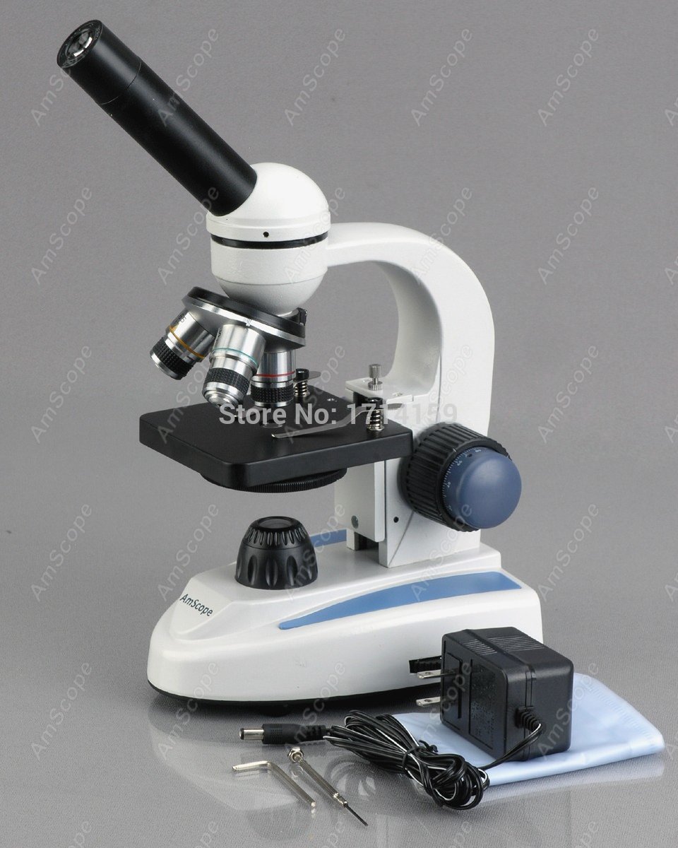 AmScope M158 シリーズ 360 度回転単眼ヘッド - Amscope Microscope Compound 40X-1000X のレビューと価格