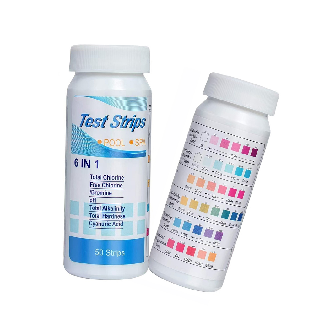 50 ピース/ボトル多目的 6 in 1 塩素 PH テスト - Ph Strip Test のレビューと価格