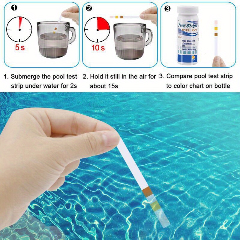 塩素・pHテストストリップ SPA スイミングプール 水族館 - Ph Strip Test のレビューと価格