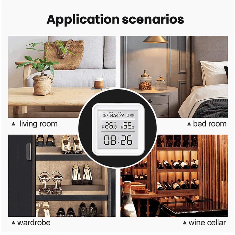 Tuya Zigbee WiFi 温度湿度センサー湿度計温度 - Weather Station Indoor のレビューと価格