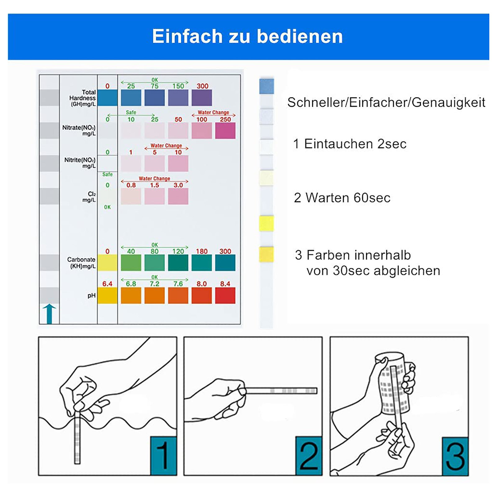 テストライトストリップ,100ユニット,6 in 1,水槽, - Ph Strip Test のレビューと価格