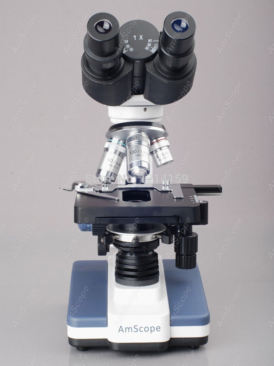 AmScope 学生・プロ用 LED 双眼複合顕微鏡 40X - Amscope Microscope Compound 40X-1000X のレビューと価格