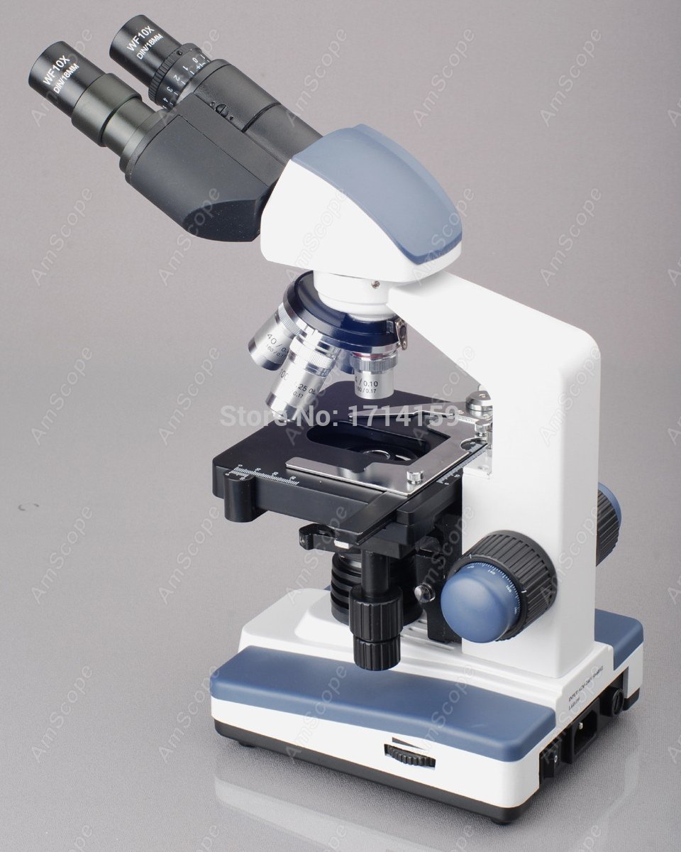 AmScope 学生・プロ用 LED 双眼複合顕微鏡 40X - Amscope Microscope Compound 40X-1000X のレビューと価格
