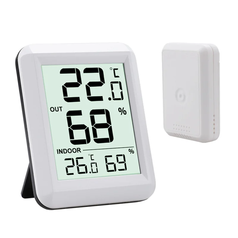 A49T ワイヤレス温度計湿度計ベビールームデジタル LCD - Weather Station Indoor のレビューと価格