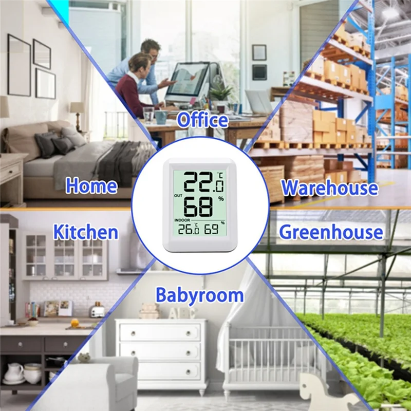 A49T ワイヤレス温度計湿度計ベビールームデジタル LCD - Weather Station Indoor のレビューと価格