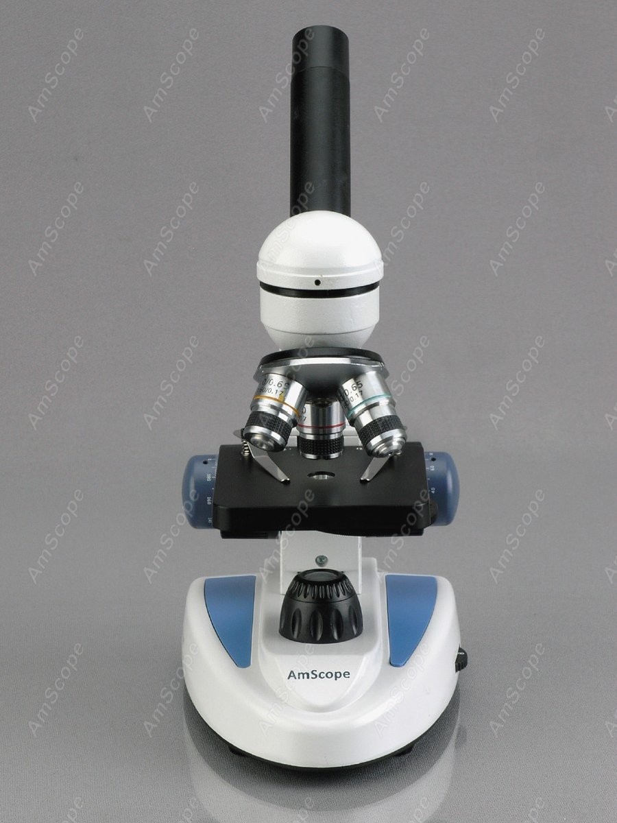 AmScope コードレス単眼複合顕微鏡 40X-1000X - Amscope Microscope Compound 40X-1000X のレビューと価格