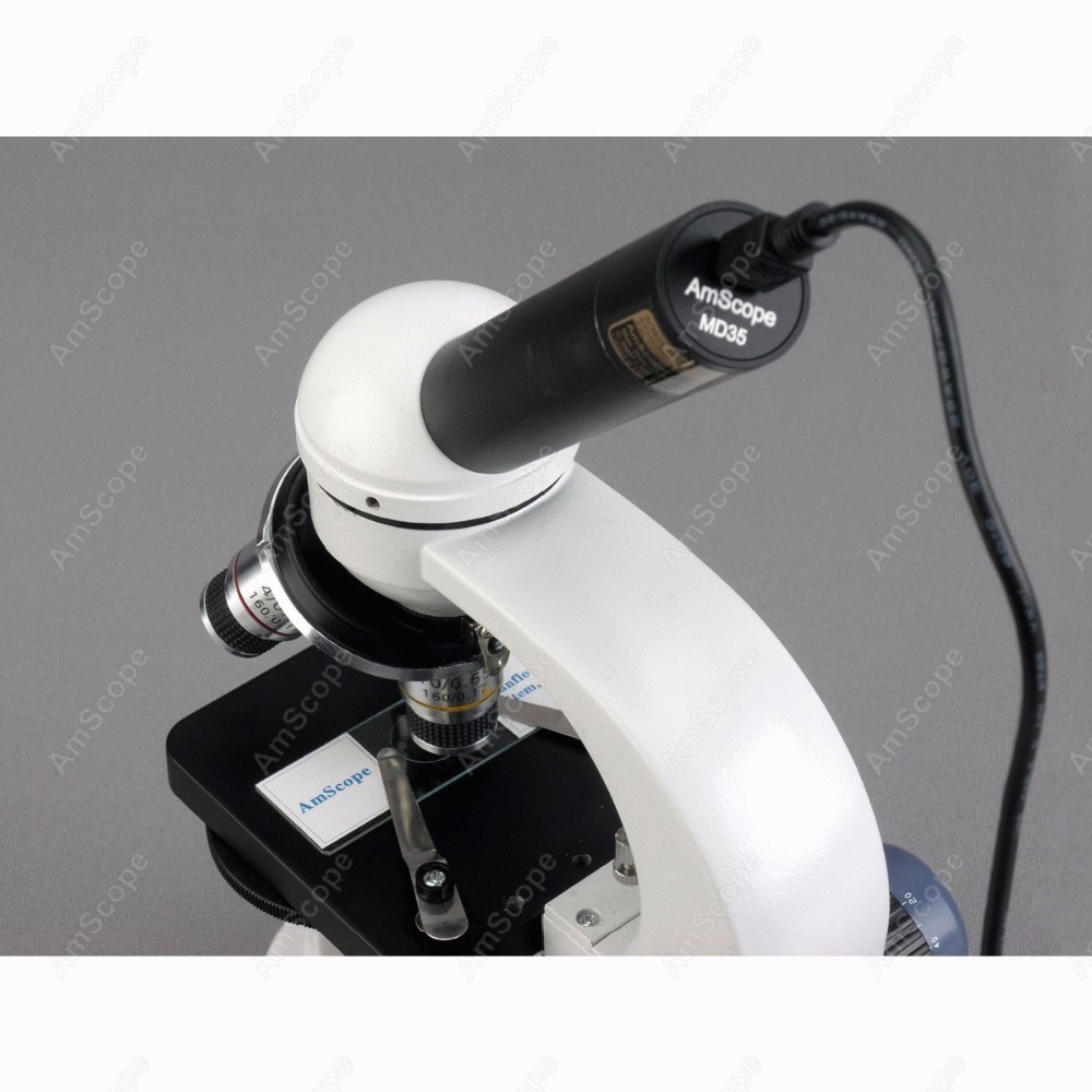 AmScope コードレス単眼複合顕微鏡 40X-1000X - Amscope Microscope Compound 40X-1000X のレビューと価格