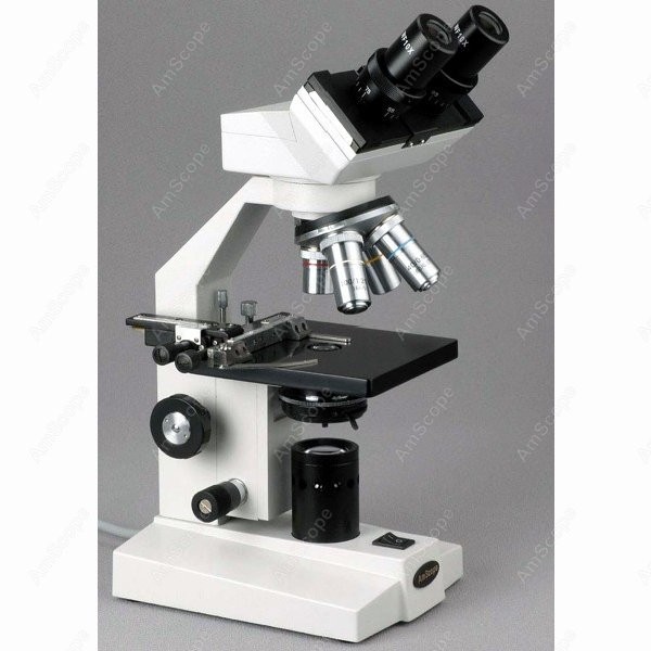 AmScope B100シリーズ生物用双眼複合顕微鏡 40倍 - Amscope Microscope Compound 40X-1000X のレビューと価格