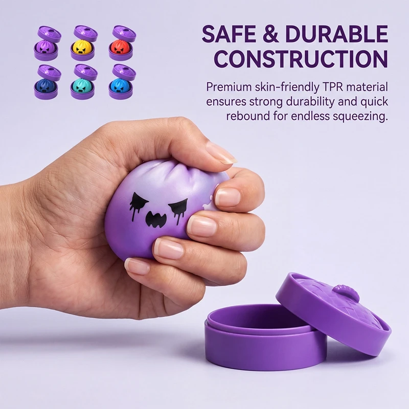 ハロウィンパープル蒸しパン型ピンチングおもちゃ、柔らかいゴム - Crystal Growing Kit のレビューと価格