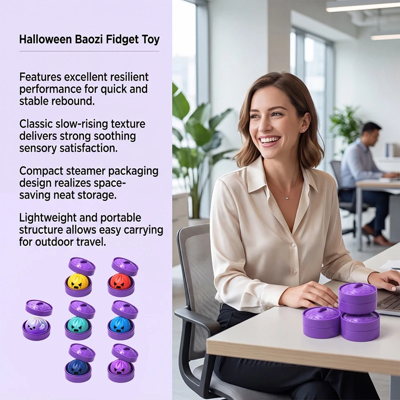 ハロウィンパープル蒸しパン型ピンチングおもちゃ、柔らかいゴム - Crystal Growing Kit のレビューと価格