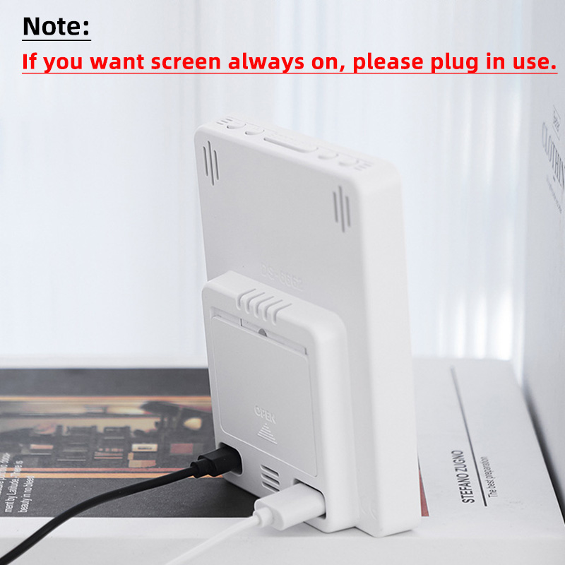 多機能大画面デジタル目覚まし時計湿度表示明るさ調整充電デスク - Weather Station Indoor のレビューと価格